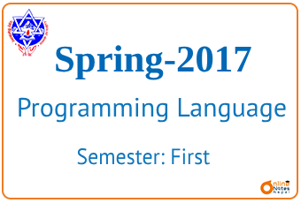 Programming Language | Spring ,2017 | BCIS photo
